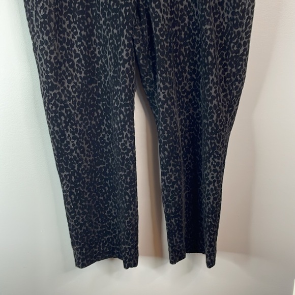 Old Navy Pixie High Rise Flocked Black Leopard Pants Ankle Secret Slim Pocket 18 - Picture 4 of 11